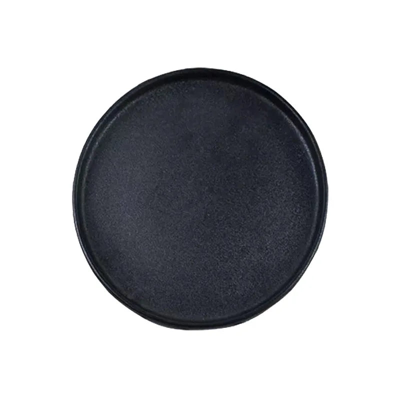 Decorbites™ Black Dinner Plate Steak Salad Lunch Plate Tray uncategorized / needs cleanup with nature-inspired artwork - product view 4