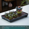 Decorbites™ Teapot Set: Chinese Kung Fu Tea Bamboo Tray & Quick Drain uncategorized / needs cleanup with nature-inspired artwork - product view 7