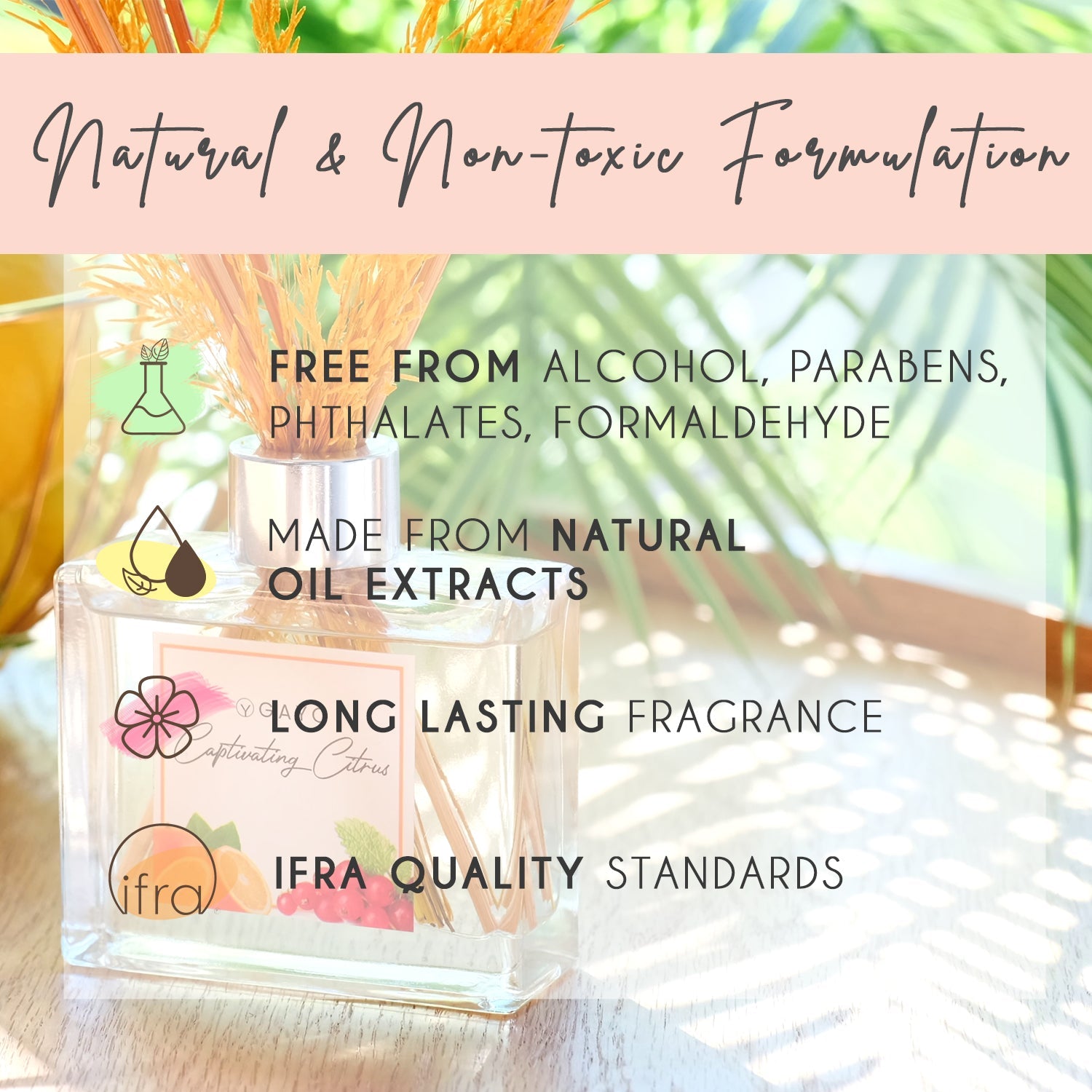 Spring Blossom Reed Diffuser Set reed diffusers with nature-inspired artwork - product view 3