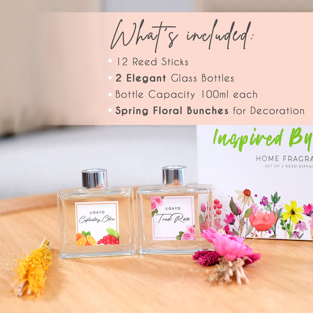 Spring Blossom Reed Diffuser Set reed diffusers with nature-inspired artwork - product view 4