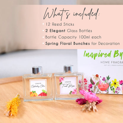 Spring Blossom Reed Diffuser Set reed diffusers with nature-inspired artwork - product view 4