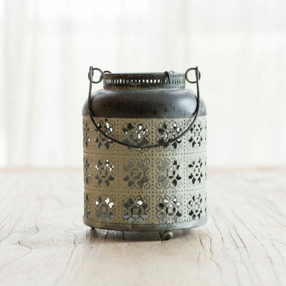 Rustic Metal Lantern Candle Holder, Four Styles