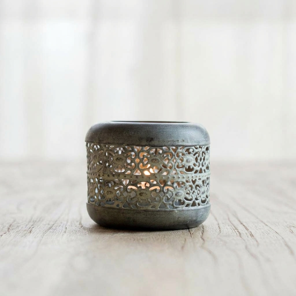 Rustic Metal Lantern Candle Holder, Four Styles