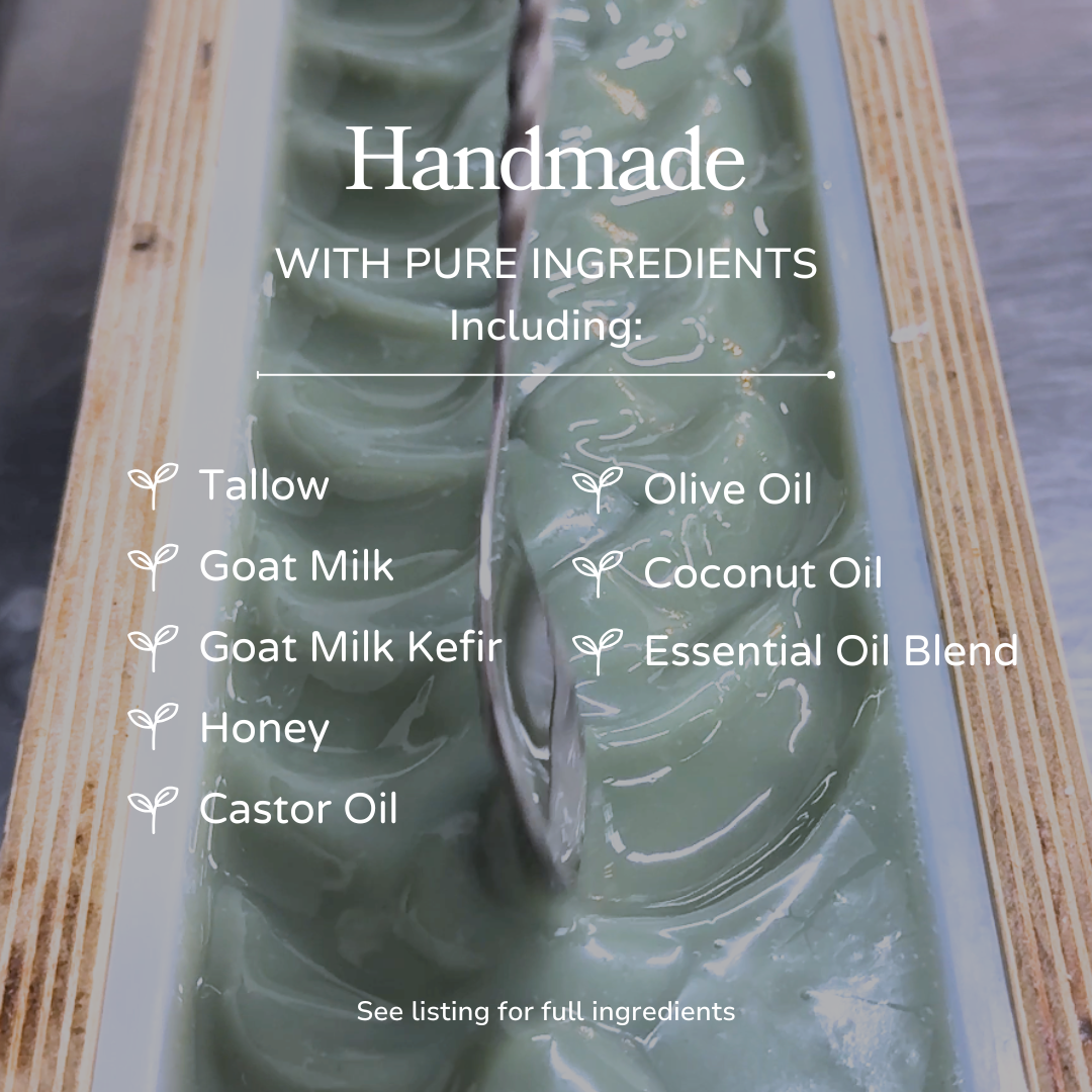 Blue Beauty Cream Facial Bar bar soap with nature-inspired artwork - product view 4