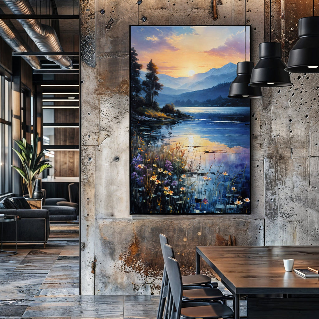 Canvas Print: "sunset Journey" wall art with nature-inspired artwork - product view 2