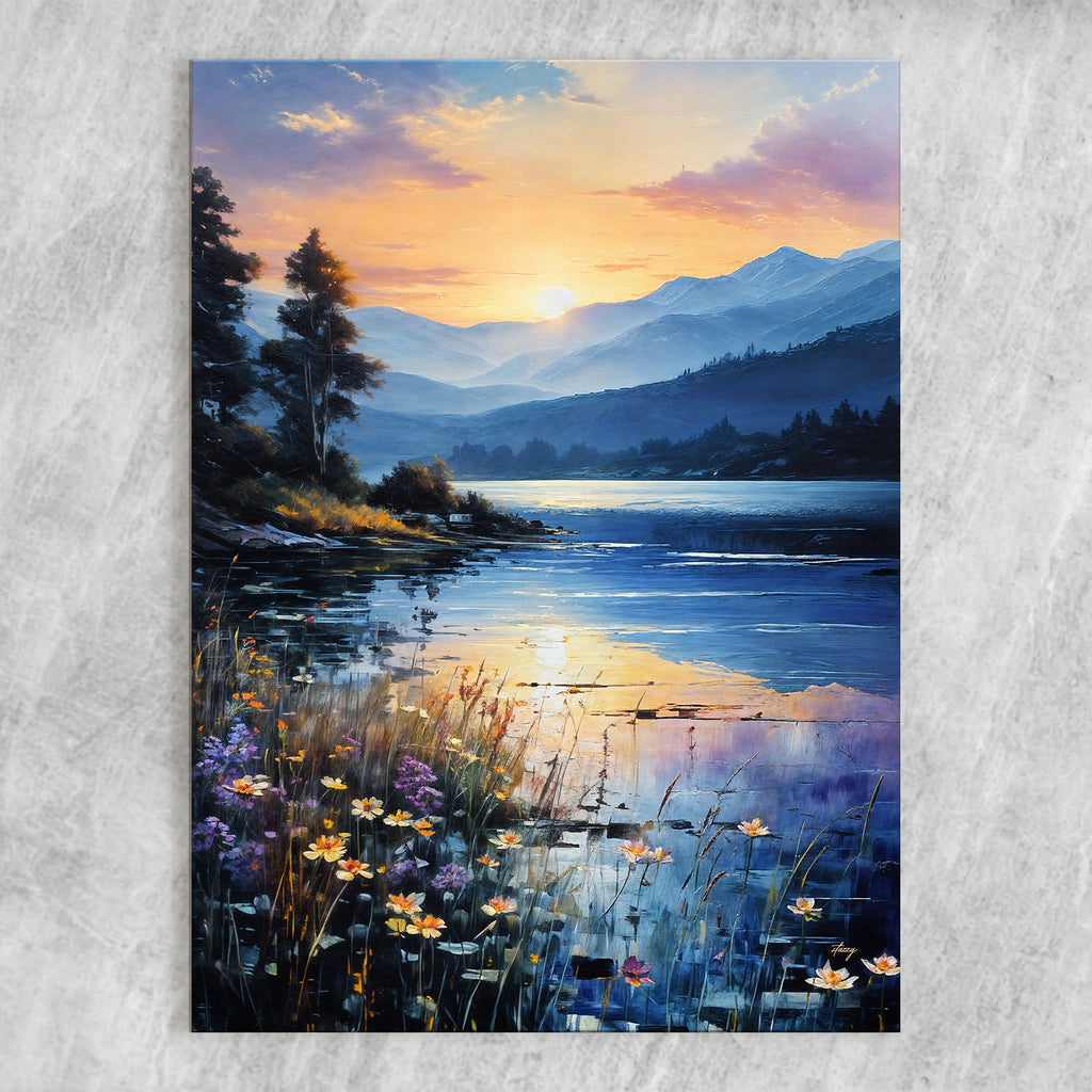Canvas Print: "sunset Journey" wall art with nature-inspired artwork - product view 5