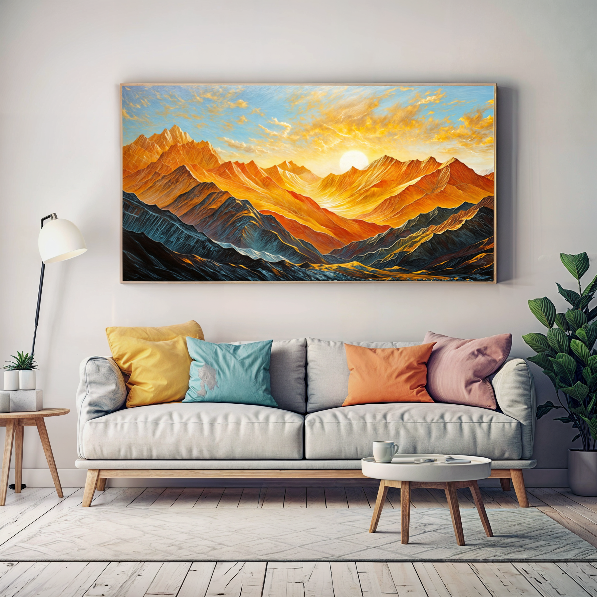 Canvas Print: "sunset Surge" wall art with nature-inspired artwork