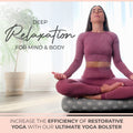 Organic Cotton Yoga Bolster Set with Carry Bag yoga bolster with nature-inspired artwork - product view 3