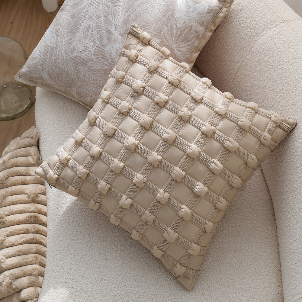 Pack of 2 18"x18" Luxurious Textured Decorative Throw Pillow Set pillow cover with nature-inspired artwork - product view 3