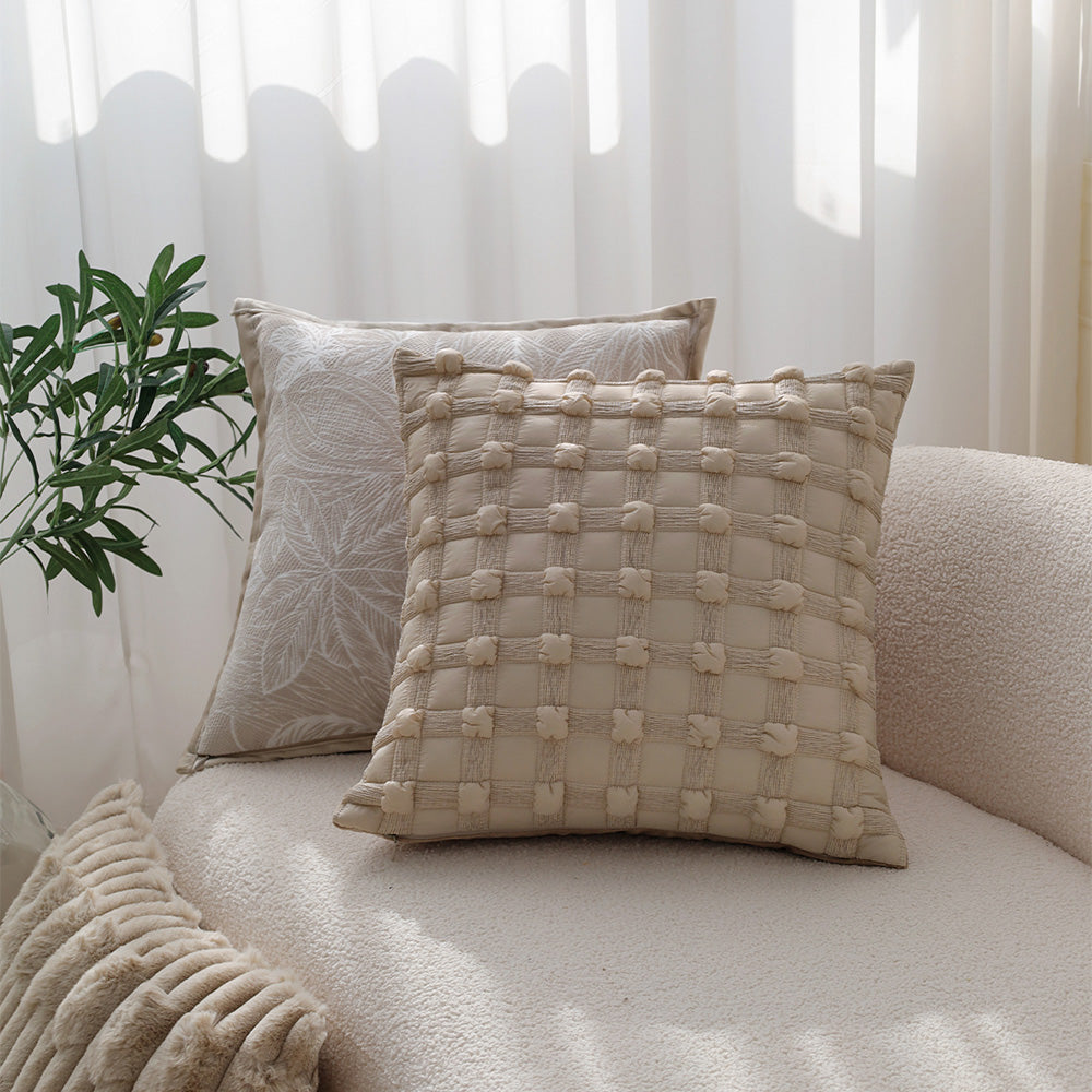 Set of 2 with Inserts Textured Serenity Collection pillow cover with nature-inspired artwork - product view 4