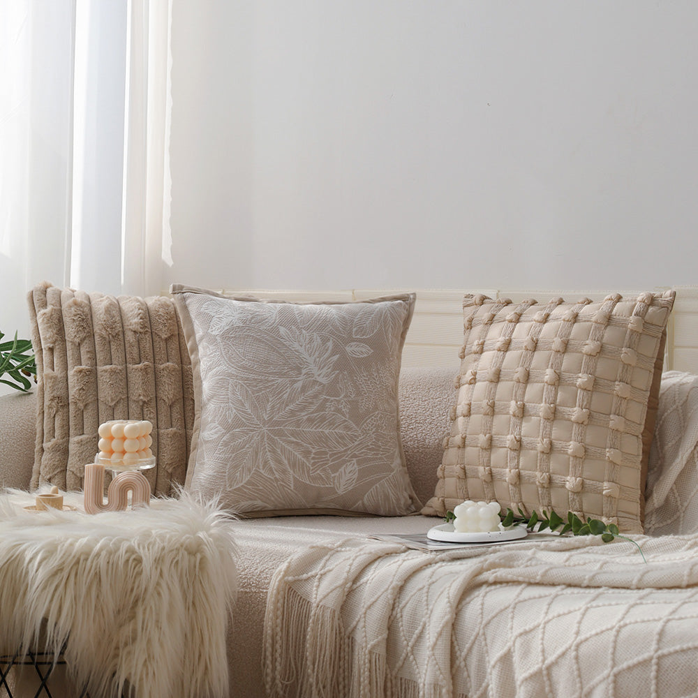 Set of 2 with Inserts Textured Serenity Collection pillow cover with nature-inspired artwork - product view 6
