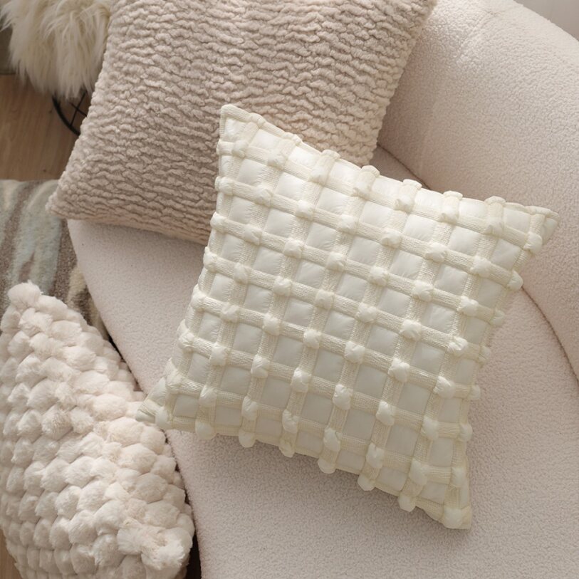 Pack of 2 18"x18" Luxurious Textured Decorative Throw Pillow Set pillow cover with nature-inspired artwork - product view 10