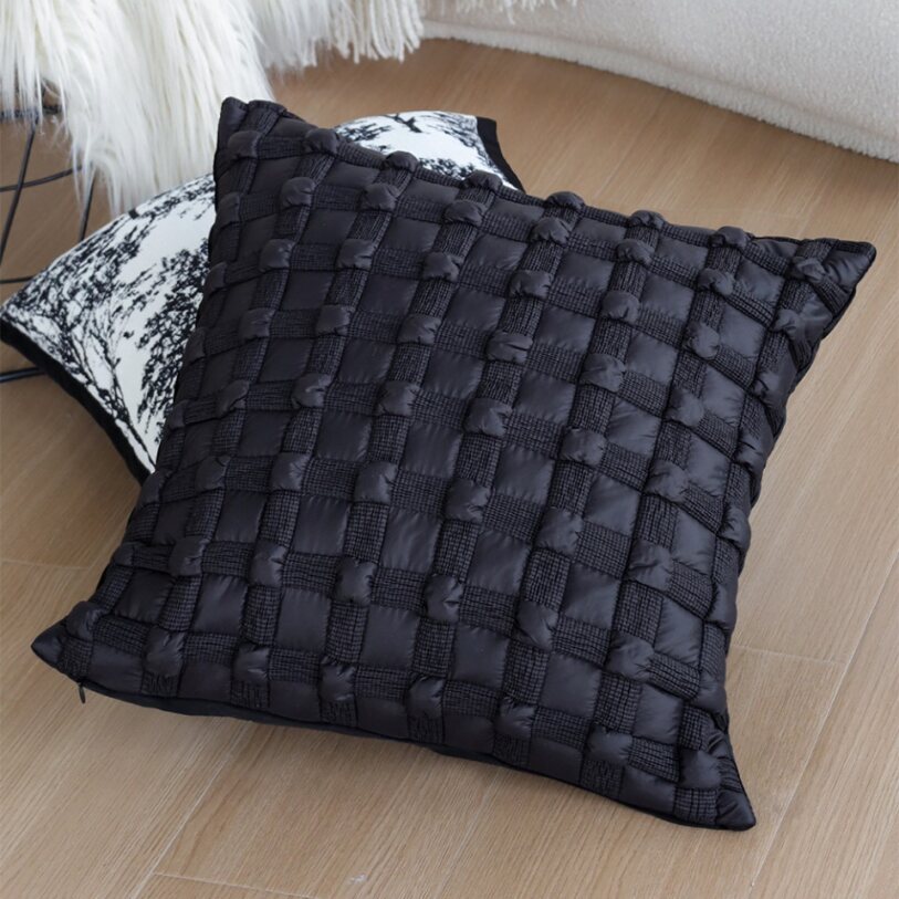 Pack of 2 18"x18" Luxurious Textured Decorative Throw Pillow Set pillow cover with nature-inspired artwork - product view 14