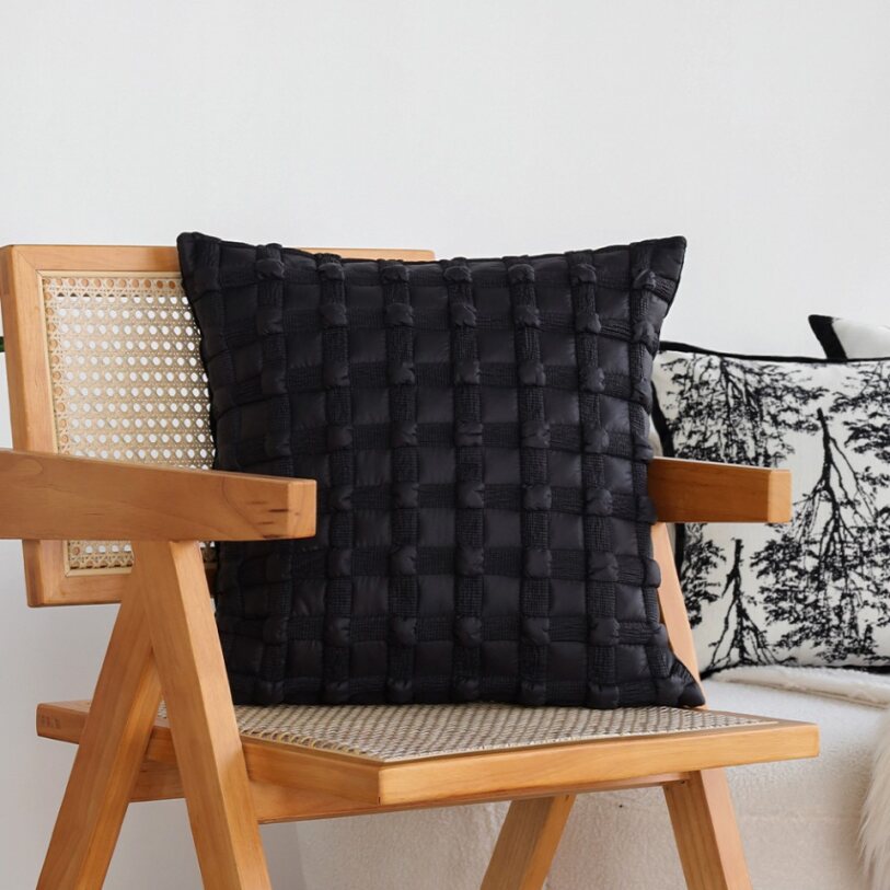 Pack of 2 18"x18" Luxurious Textured Decorative Throw Pillow Set pillow cover with nature-inspired artwork - product view 15