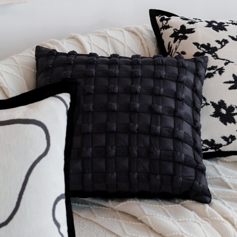 Pack of 2 18"x18" Luxurious Textured Decorative Throw Pillow Set pillow cover with nature-inspired artwork - product view 17