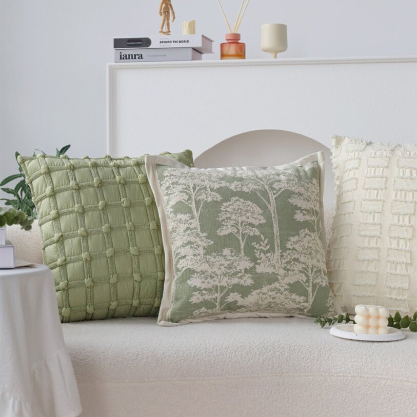 Pack of 2 18"x18" Luxurious Textured Decorative Throw Pillow Set pillow cover with nature-inspired artwork - product view 22