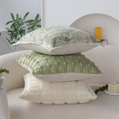 Pack of 2 18"x18" Luxurious Textured Decorative Throw Pillow Set pillow cover with nature-inspired artwork - product view 24