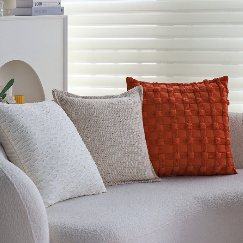 Pack of 2 18"x18" Luxurious Textured Decorative Throw Pillow Set pillow cover with nature-inspired artwork - product view 27