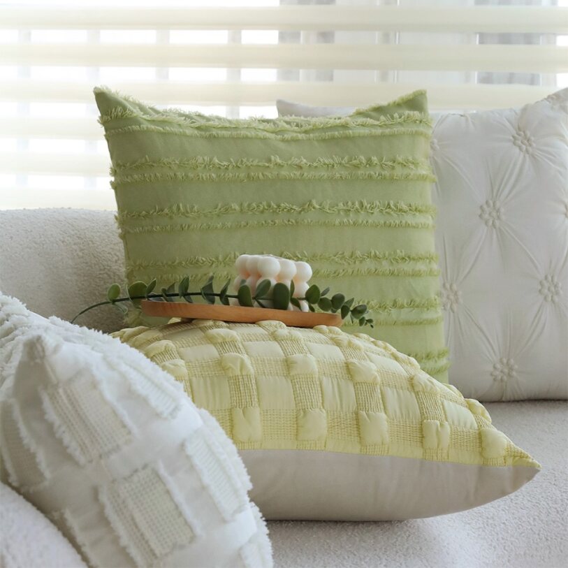 Pack of 2 18"x18" Luxurious Textured Decorative Throw Pillow Set pillow cover with nature-inspired artwork - product view 33