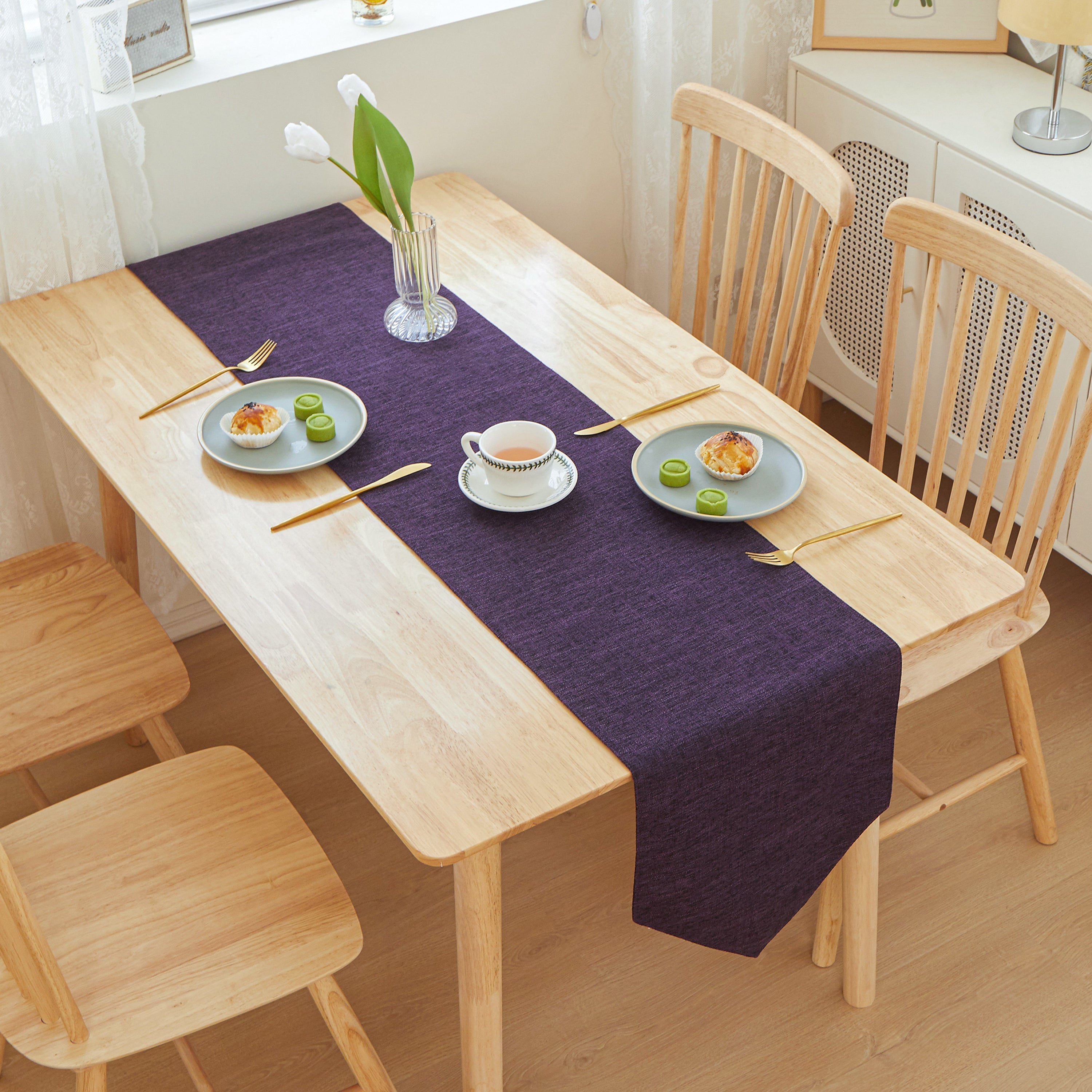 Trt Table Cloth Triangle Edges 12" W X 71" L trt with nature-inspired artwork - product view 16