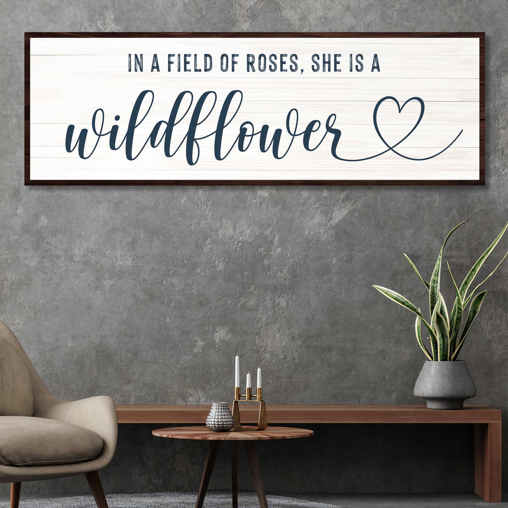 She Is a Wildflower Sign Ii canvas with nature-inspired artwork - product view 2