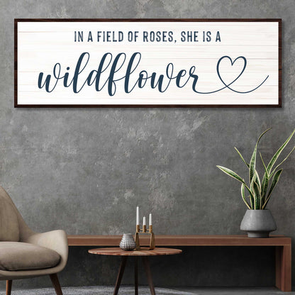 She Is a Wildflower Sign Ii canvas with nature-inspired artwork - product view 2