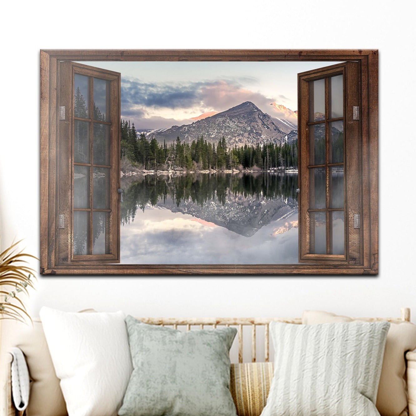 Calming Lake Scenery Canvas wall art with nature-inspired artwork