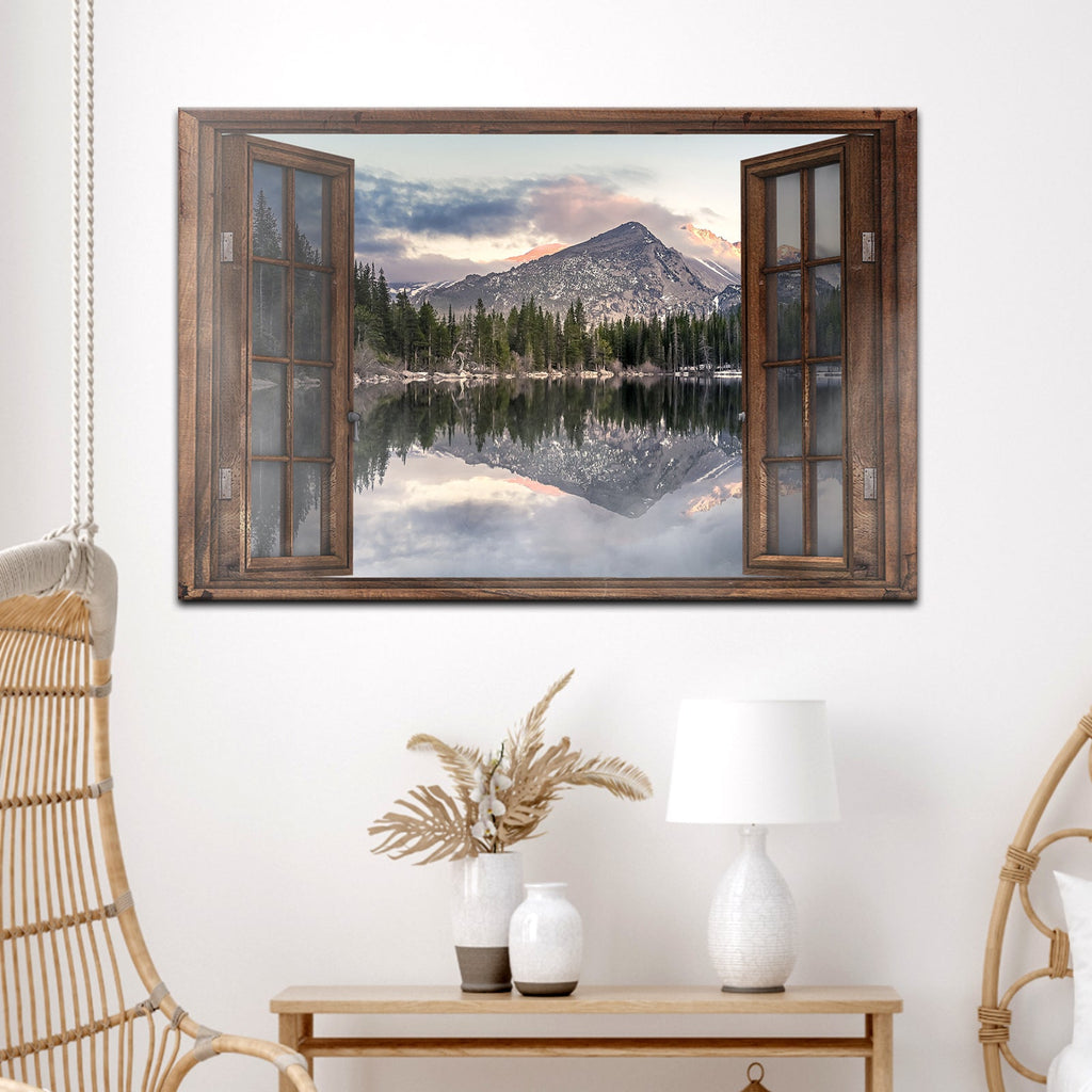 Calming Lake Scenery Canvas wall art with nature-inspired artwork - product view 2
