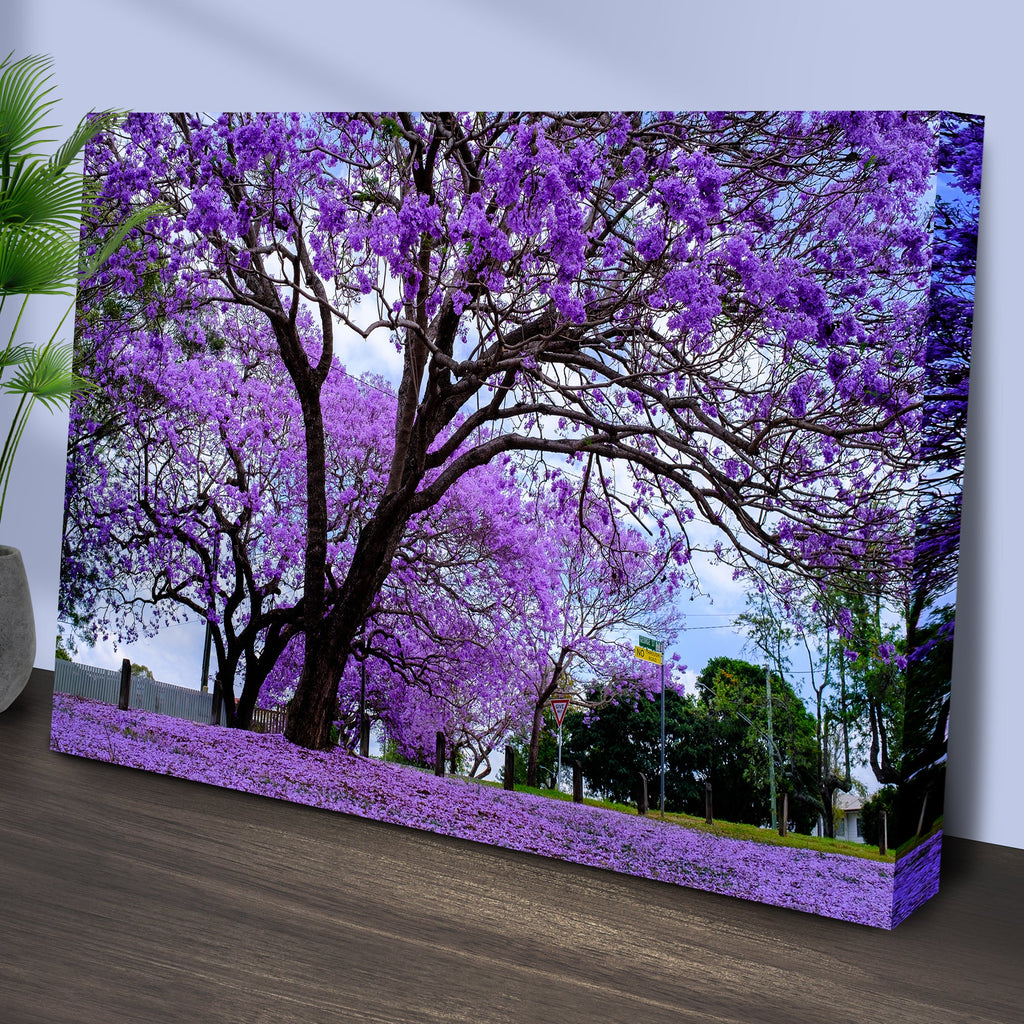 Jacaranda Trees Canvas wall art with nature-inspired artwork - product view 2