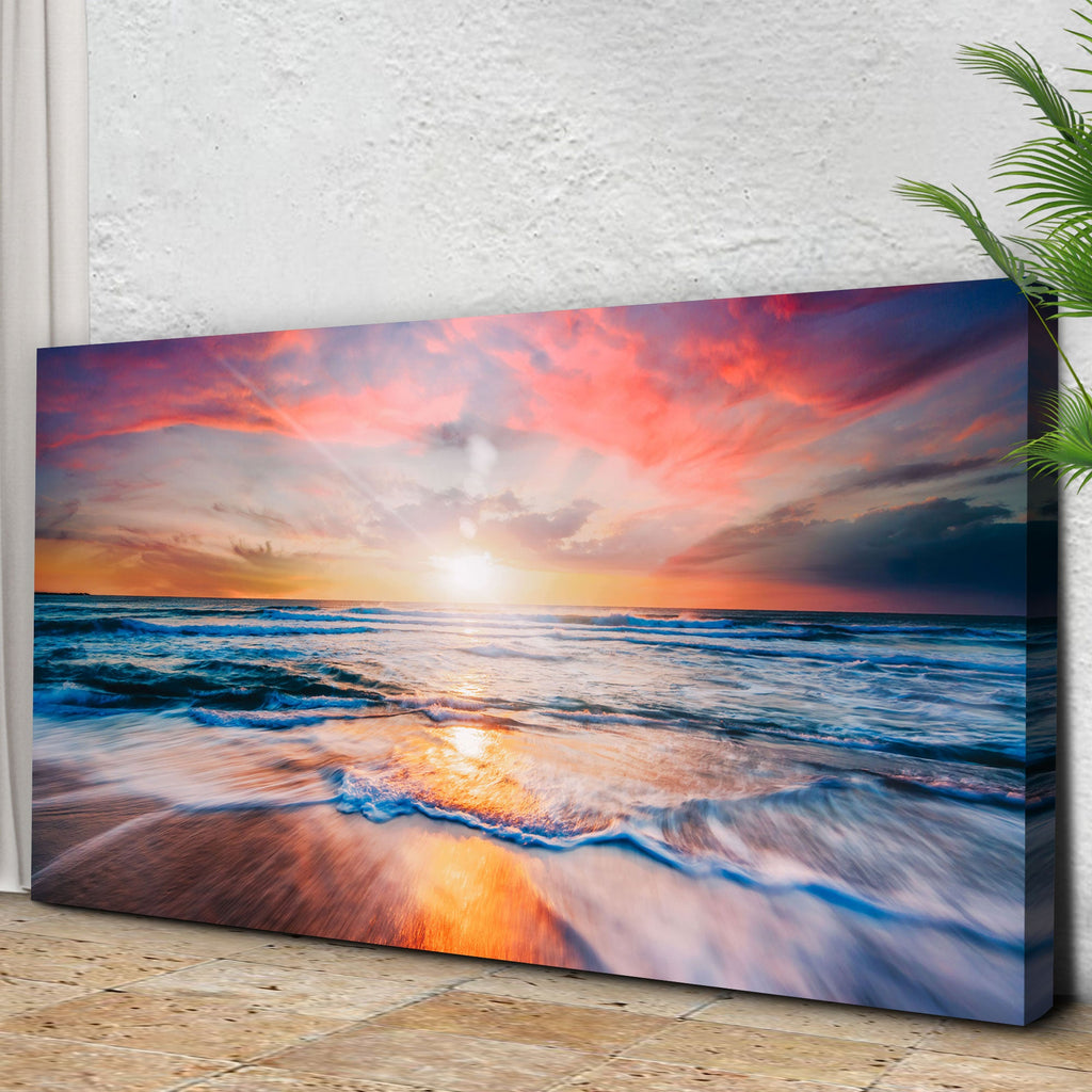 Sunrise Over the Horizon Canvas wall art with nature-inspired artwork - product view 2