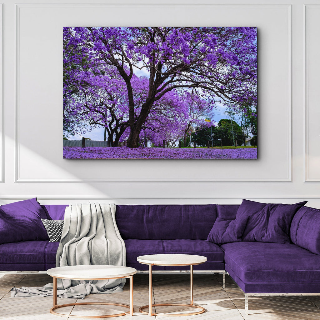Jacaranda Trees Canvas wall art with nature-inspired artwork - product view 3