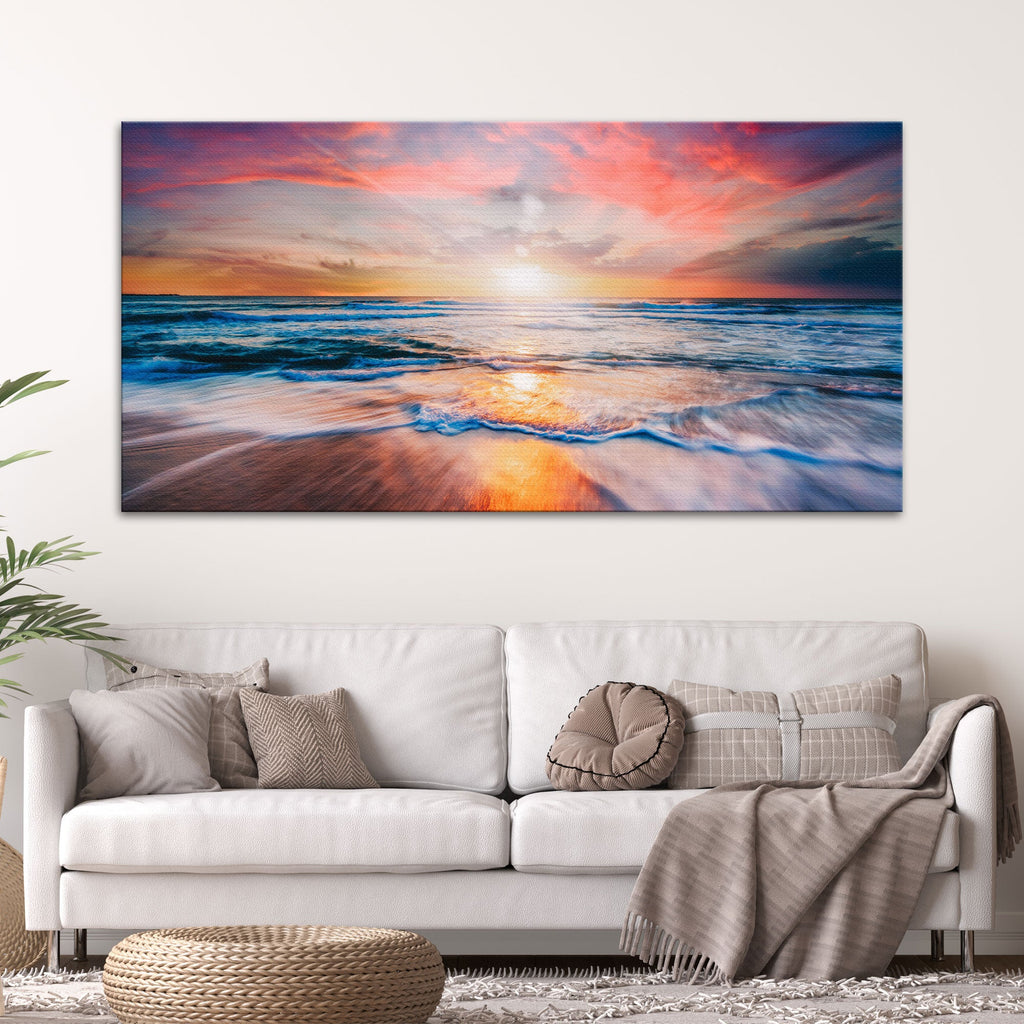 Sunrise Over the Horizon Canvas wall art with nature-inspired artwork - product view 3