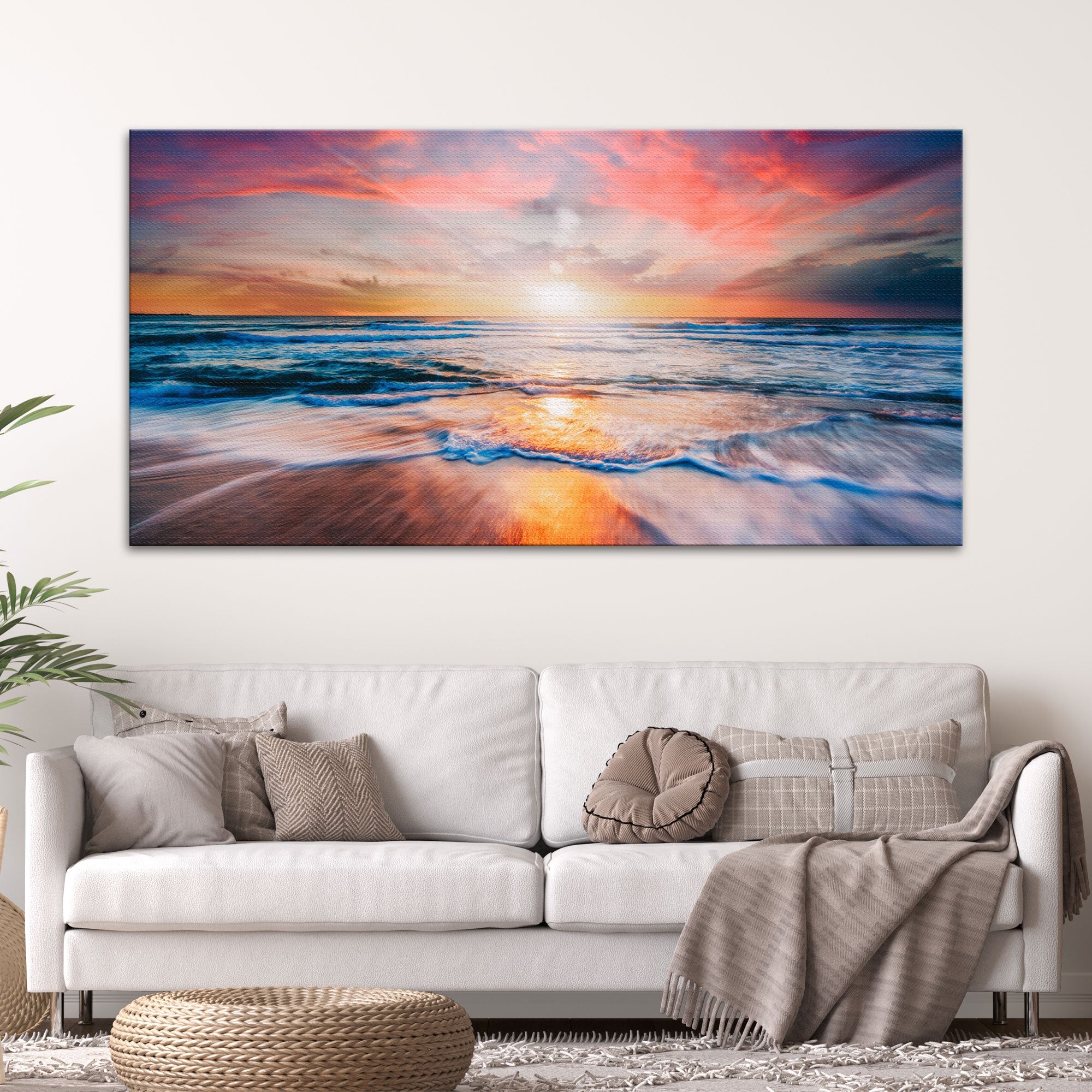 Sunrise Over the Horizon Canvas wall art with nature-inspired artwork - product view 3