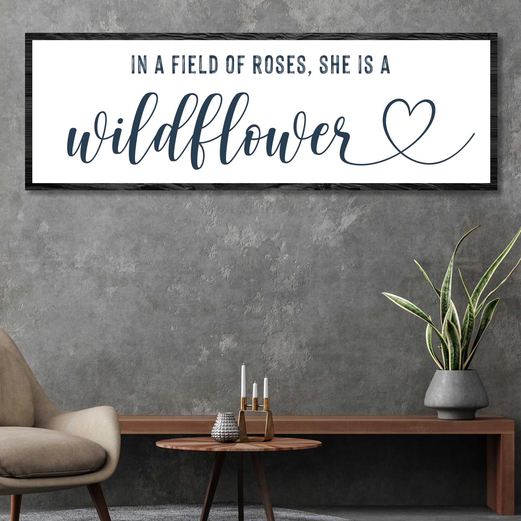 She Is a Wildflower Sign Ii canvas with nature-inspired artwork - product view 7