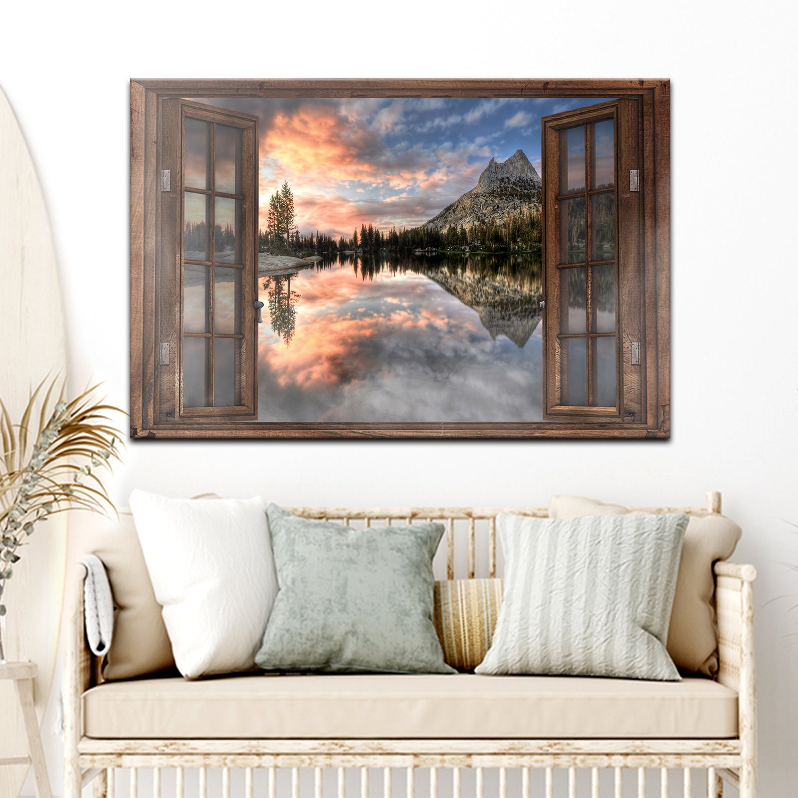 Calming Lake Scenery Canvas wall art with nature-inspired artwork - product view 7