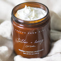 Fragrance Free Tallow + Honey Cream for Sensitive Skin cream with nature-inspired artwork - product view 2