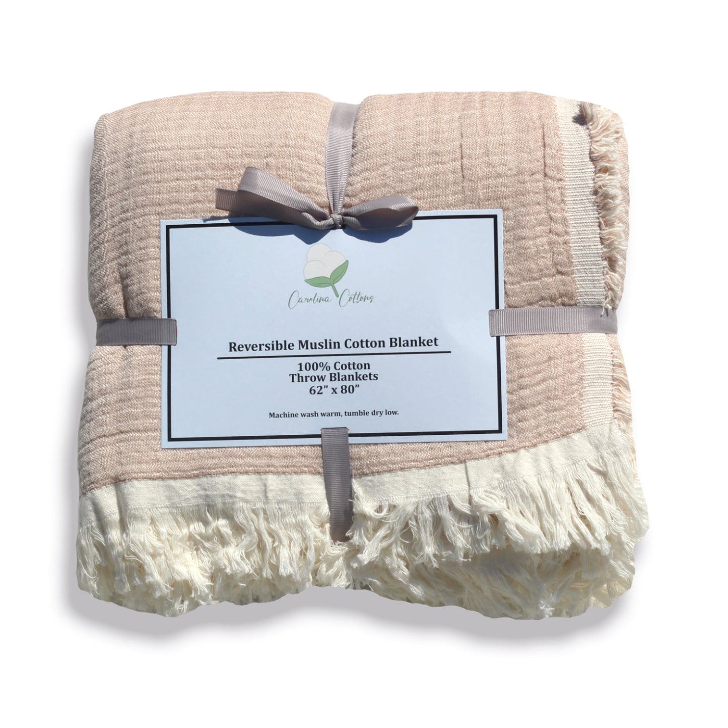 100% Cotton Reversible Muslin Throw Blankets home decor with nature-inspired artwork - product view 7