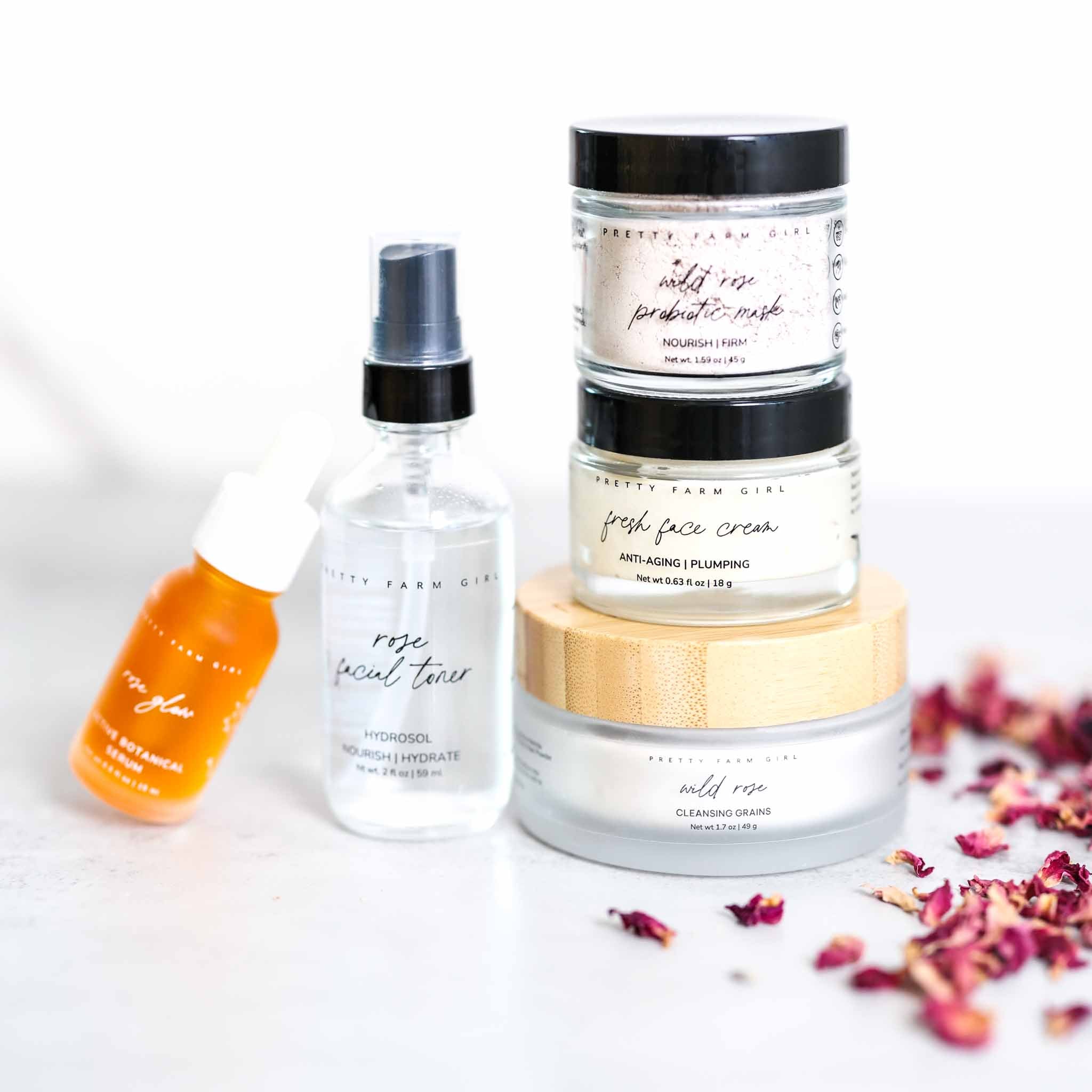 Starter Radiant Clean Beauty Face Kit uncategorized / needs cleanup with nature-inspired artwork - product view 2