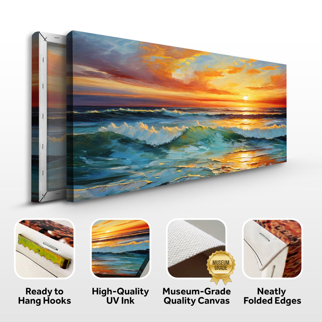 Canvas Print: "sunset Surge" wall art with nature-inspired artwork - product view 5