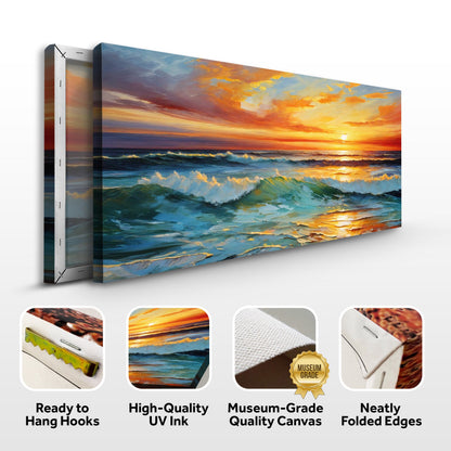 Canvas Print: "sunset Surge" wall art with nature-inspired artwork - product view 5