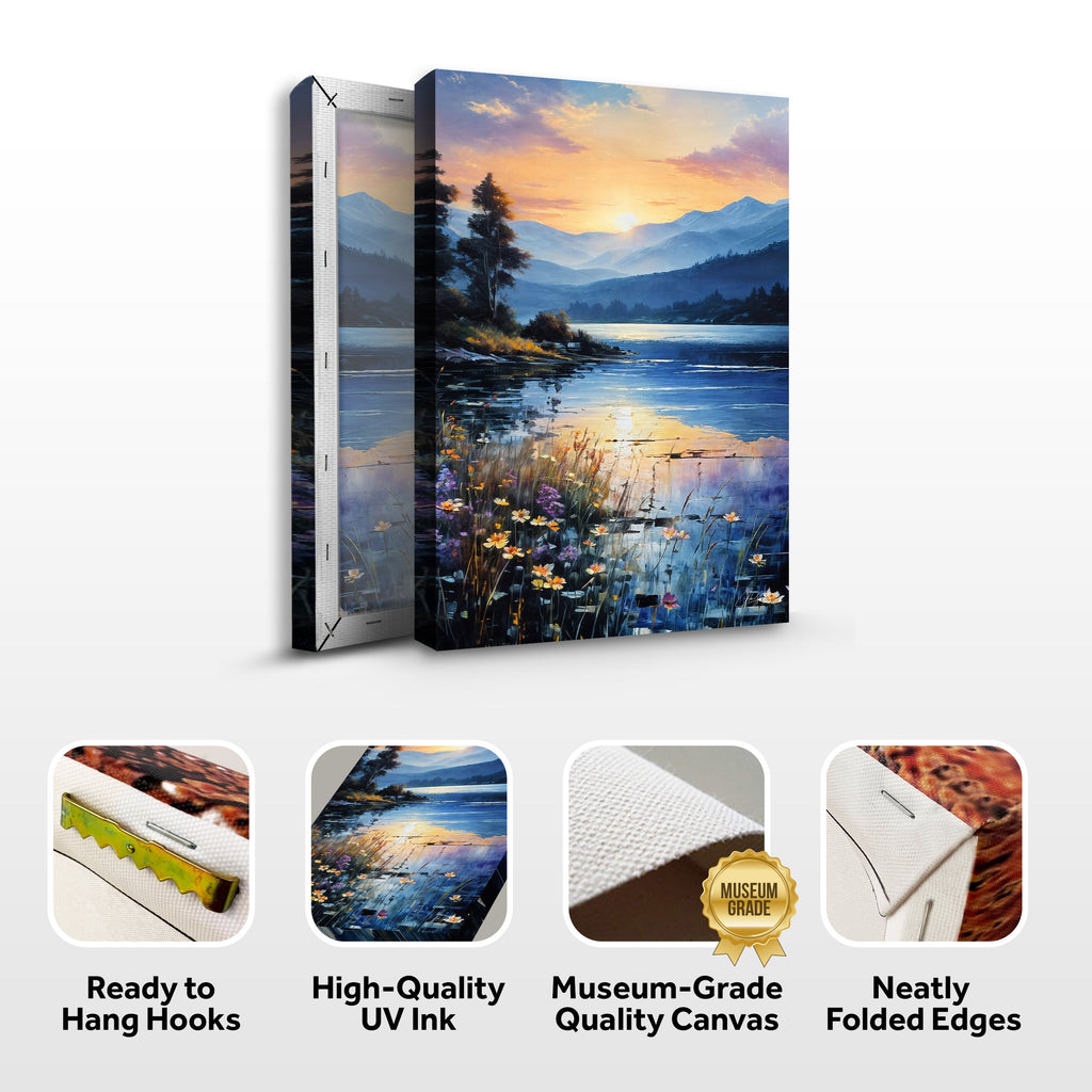 Canvas Print: "sunset Journey" wall art with nature-inspired artwork - product view 6