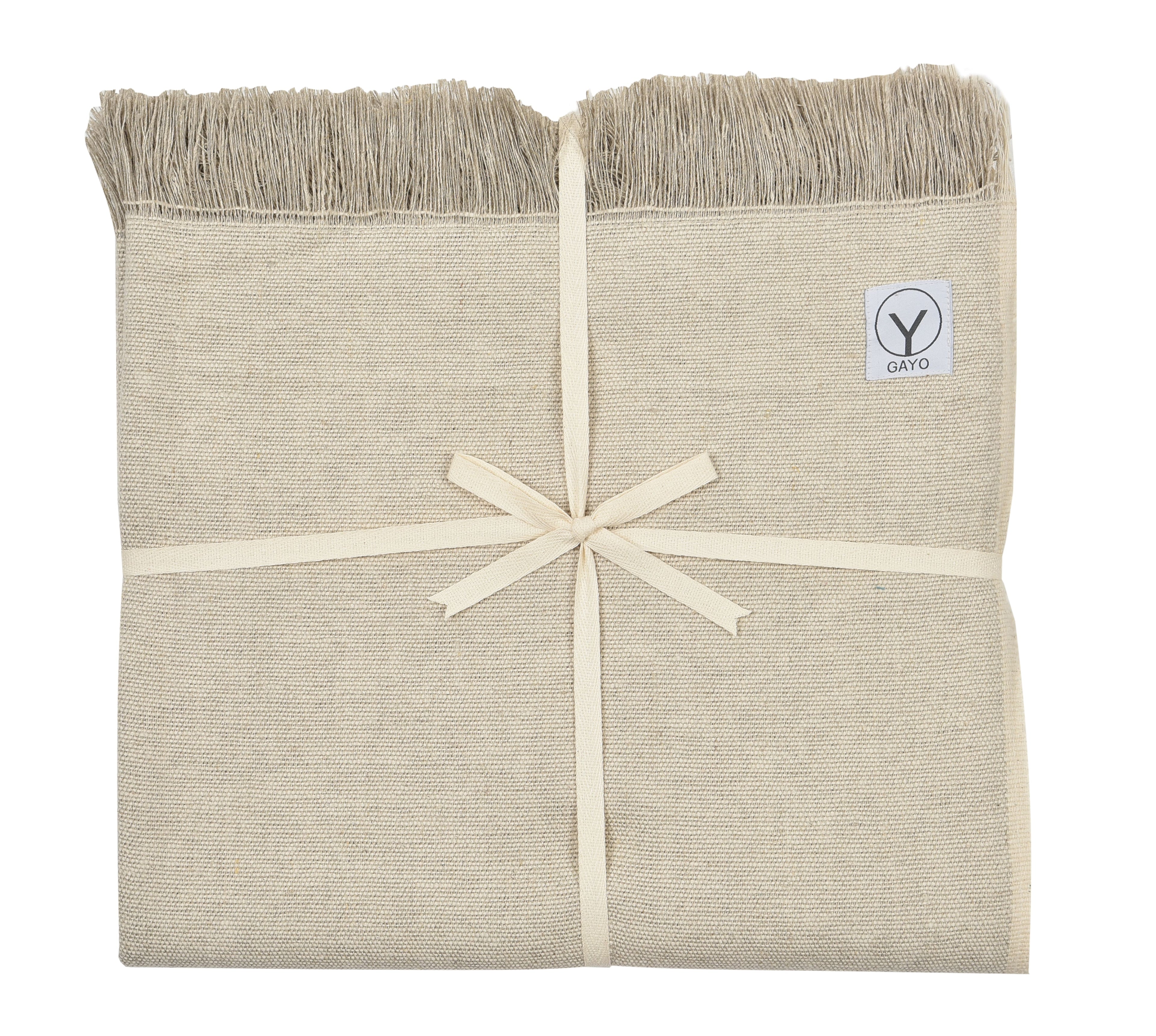 Hemp & Organic Cotton Yoga Blanket home decor with nature-inspired artwork - product view 2