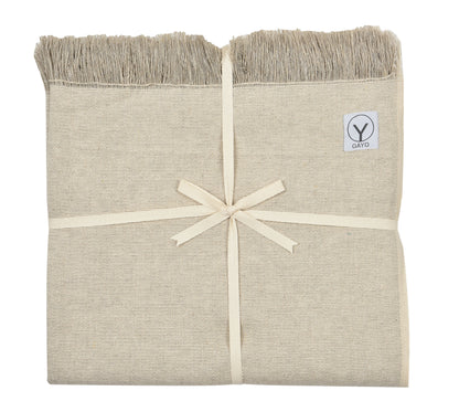 Hemp & Organic Cotton Yoga Blanket home decor with nature-inspired artwork - product view 2