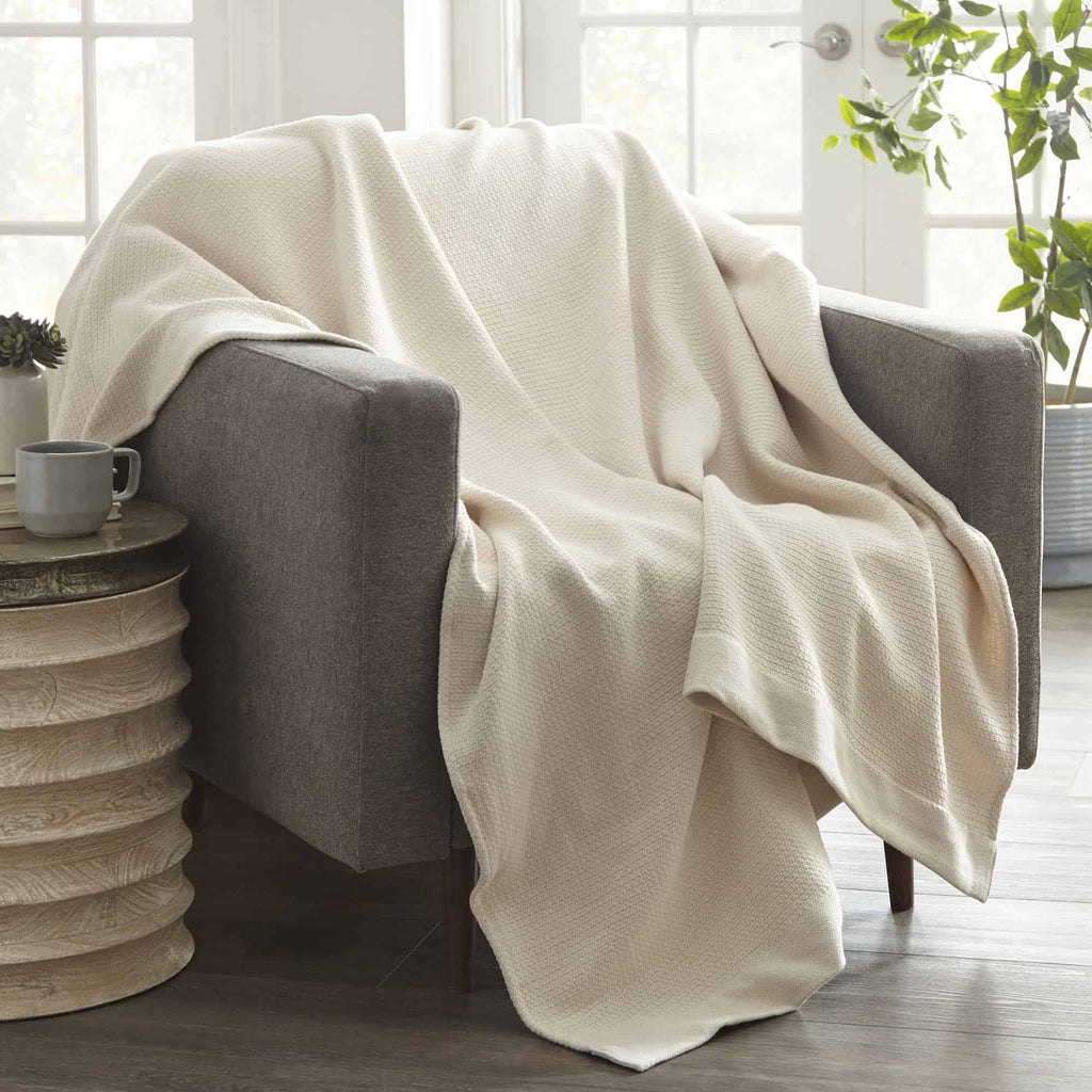 Organic Woven Blanket blanket/throw with nature-inspired artwork - product view 3
