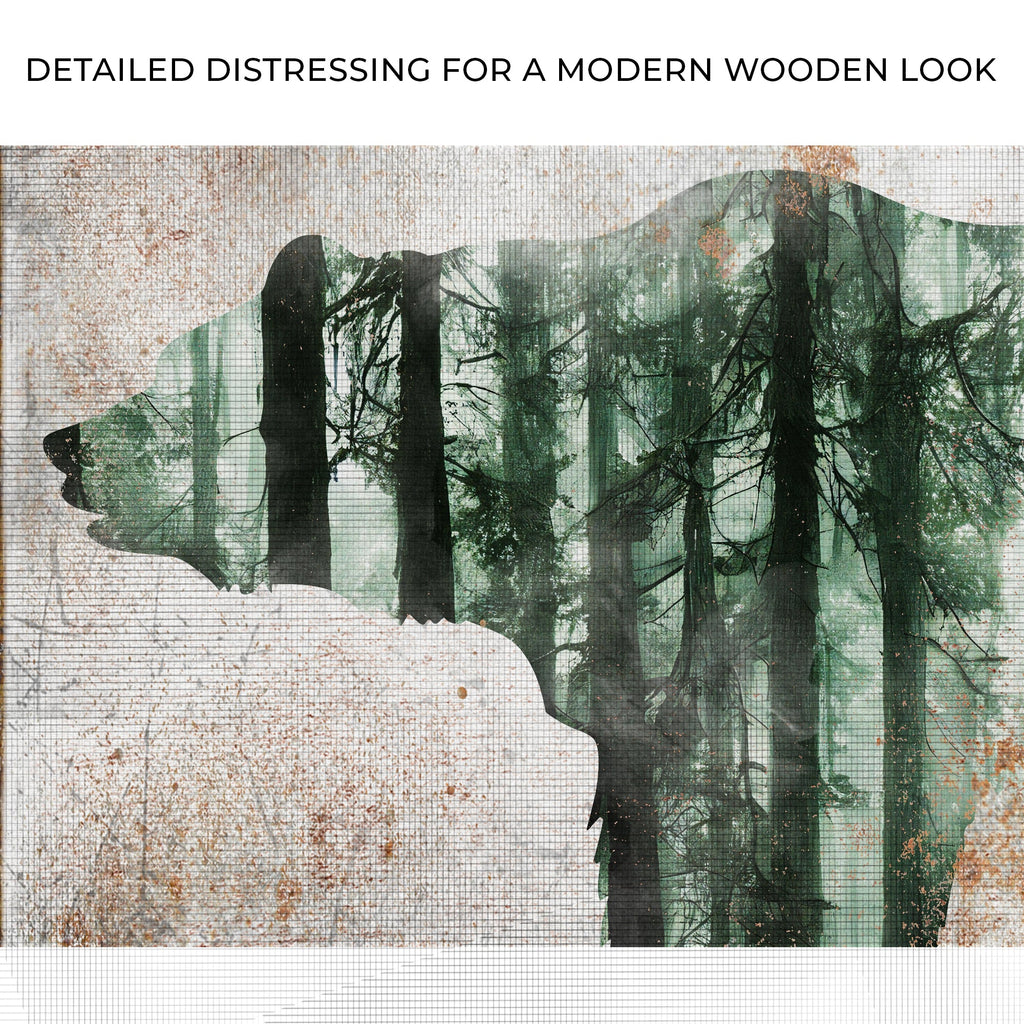 Animals Forest Bear Birch Canvas wall art with nature-inspired artwork - product view 4