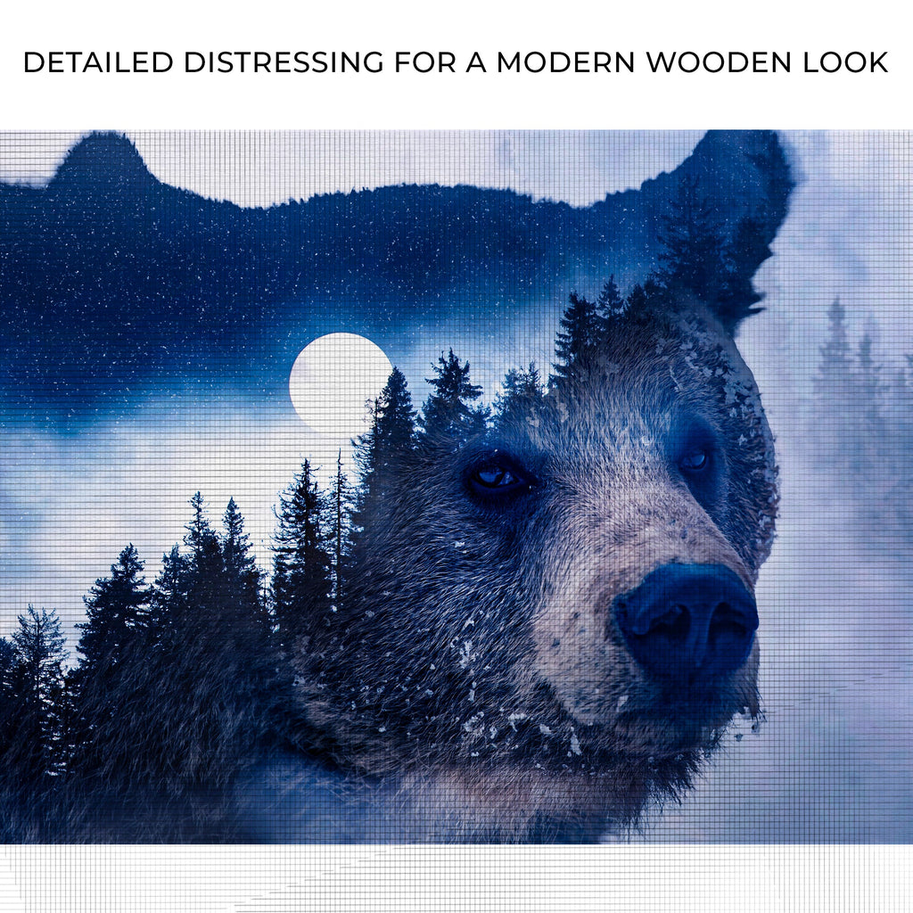 Animals Forest Bear Illustration Canvas Ii wall art with nature-inspired artwork - product view 4