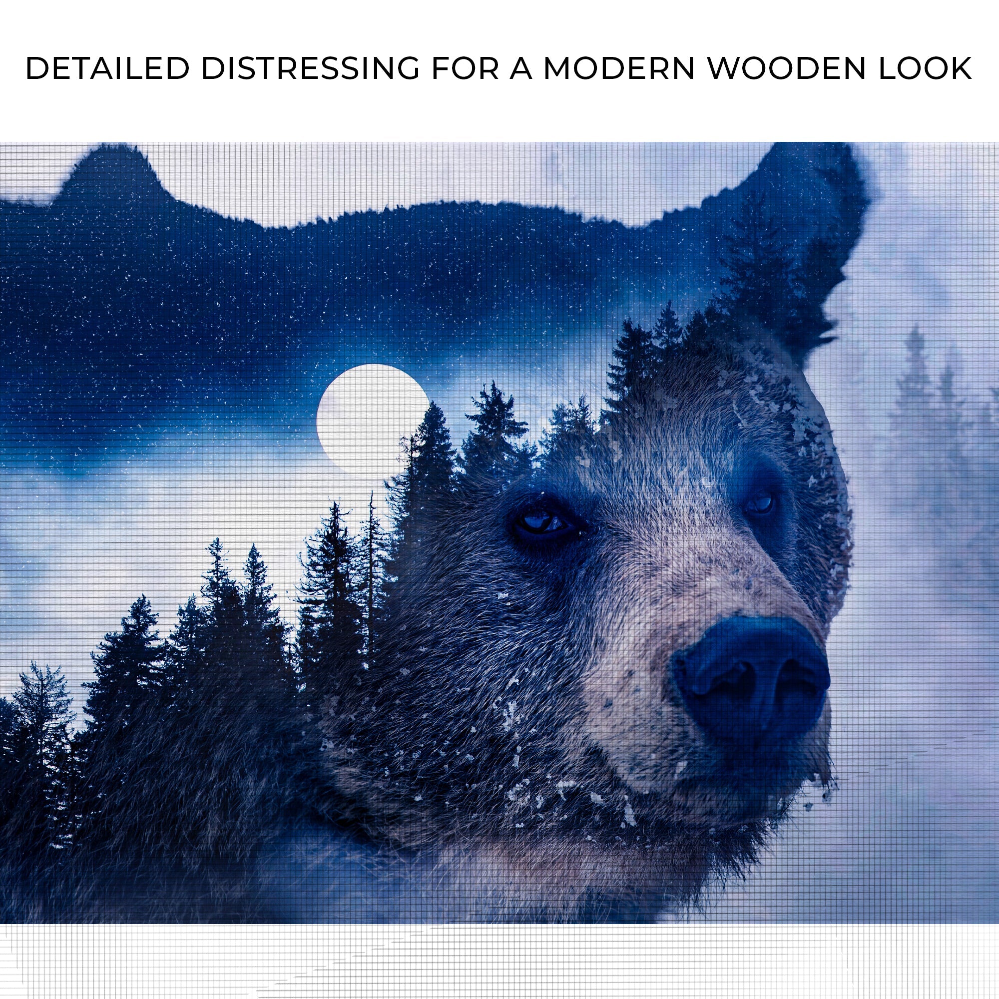 Animals Forest Bear Illustration Canvas Ii wall art with nature-inspired artwork - product view 4
