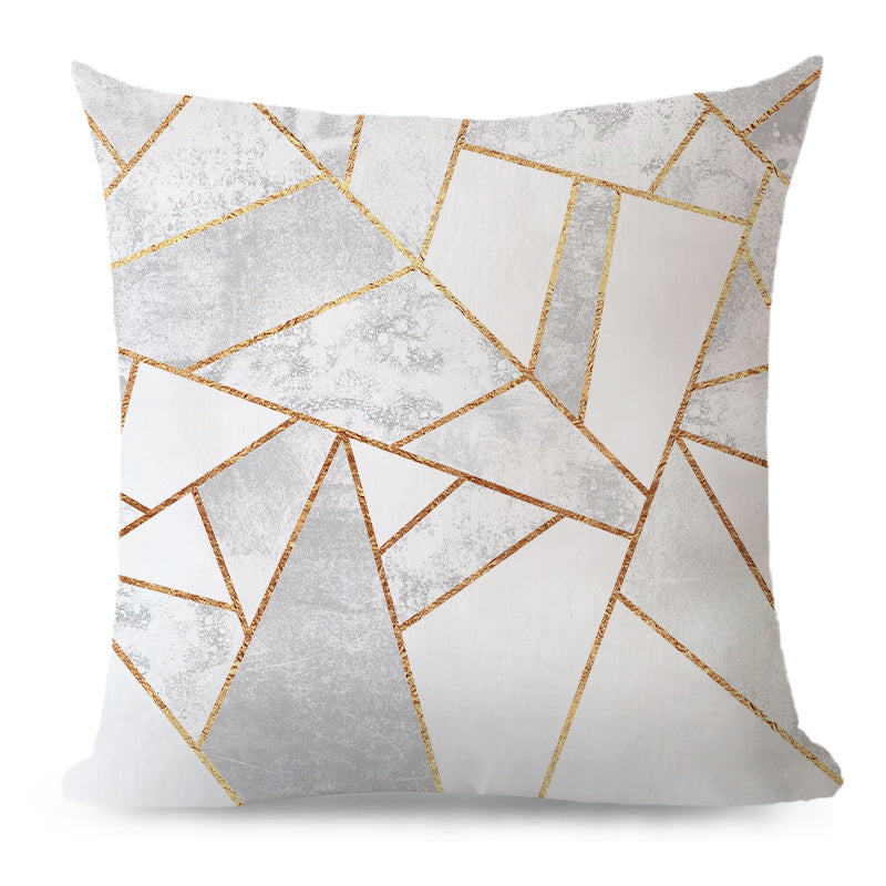 Throw with 450g Insert, Geometric, 18x18, Decorative Cushion – Fancy pillow cover with nature-inspired artwork - product view 2