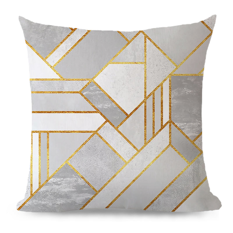Throw with 450g Insert, Geometric, 18x18, Decorative Cushion – Fancy pillow cover with nature-inspired artwork - product view 10