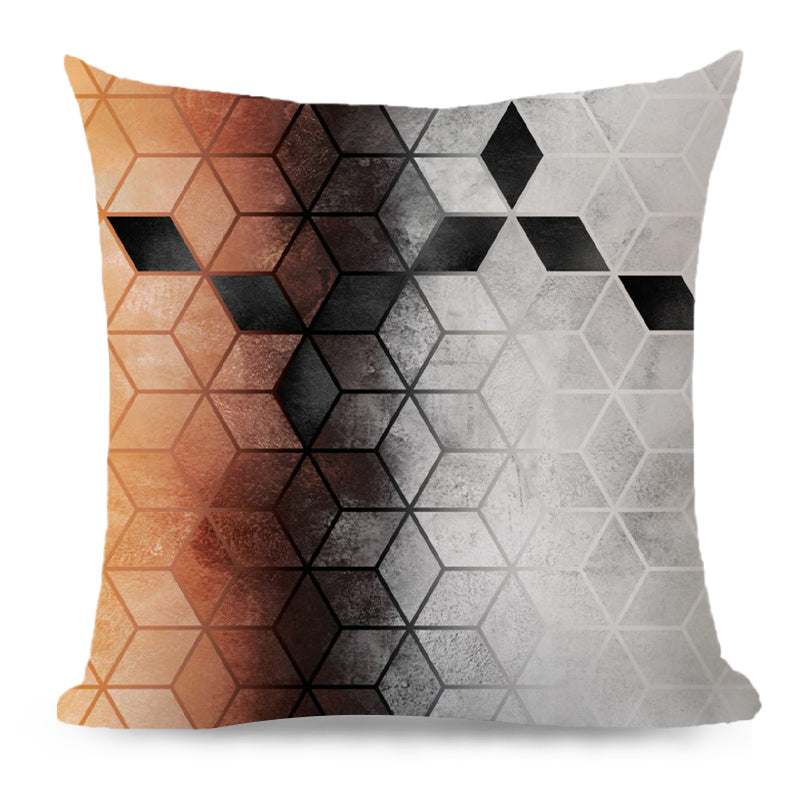 Throw with 450g Insert, Geometric, 18x18, Decorative Cushion – Fancy pillow cover with nature-inspired artwork - product view 11